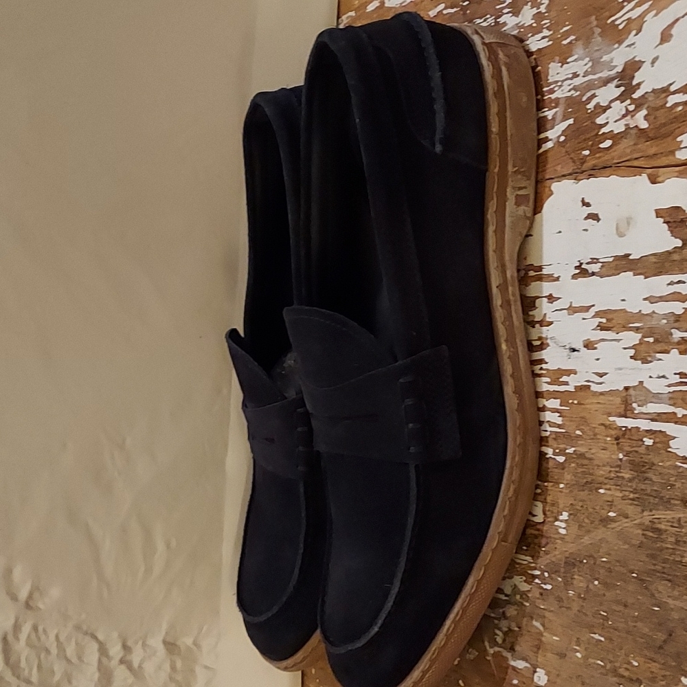 Mens To Boot New York Navy Blue Suede Loafers Size 9L1
